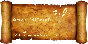 Anton József névjegykártya