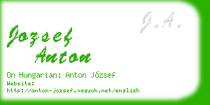 jozsef anton business card